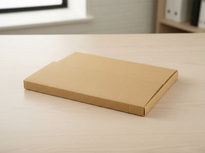 Buchverpackung auf Tisch
