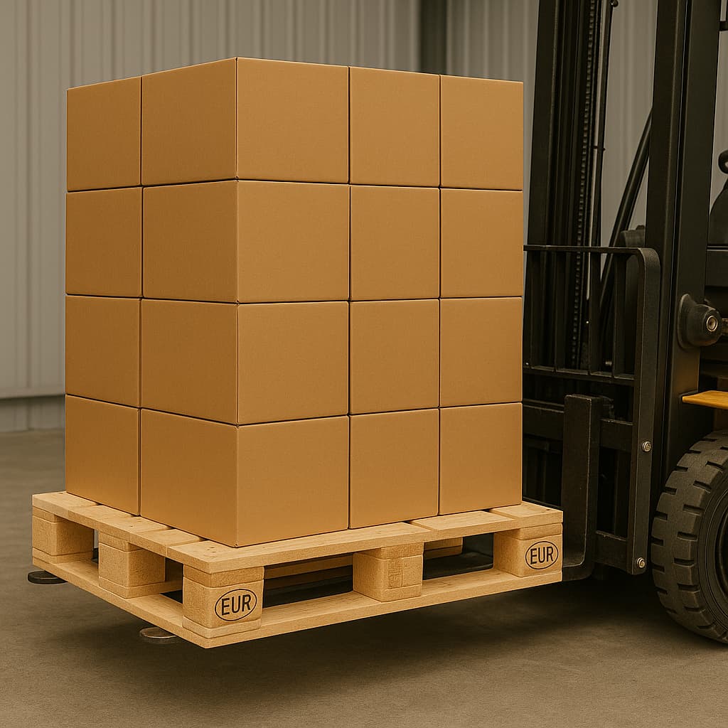 Europaletten werden beladen