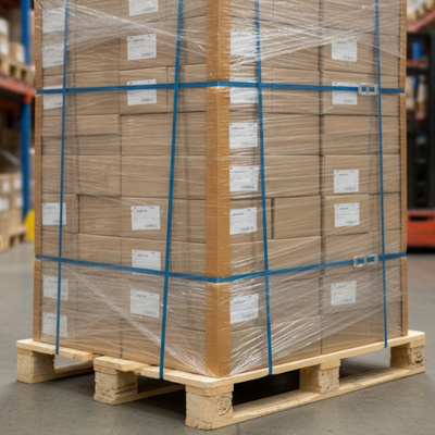 Palette mit Kantenschutz