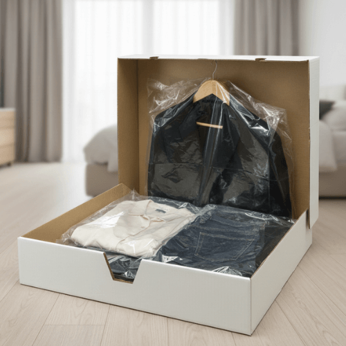 Kleiderbox geöffnet