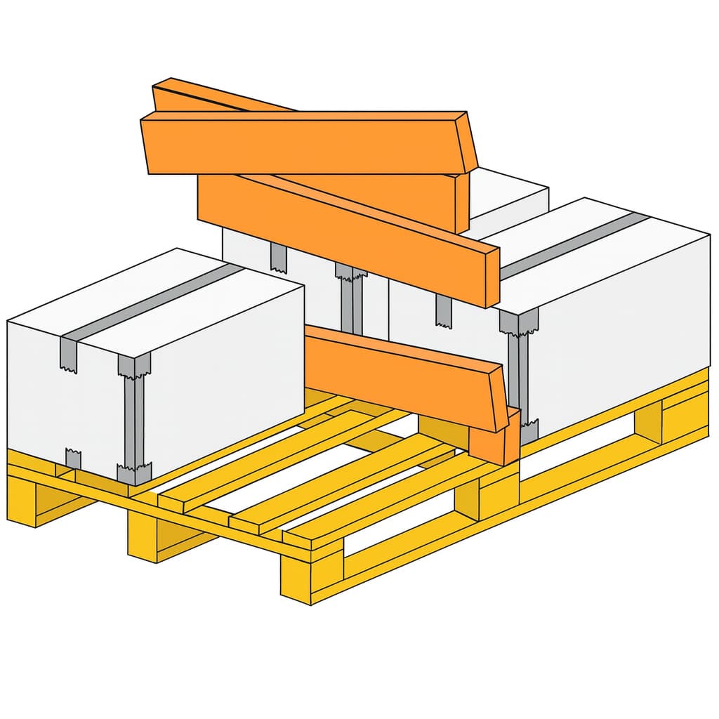 Sicherung von Verpackungen Packetabstandszuschnitte
