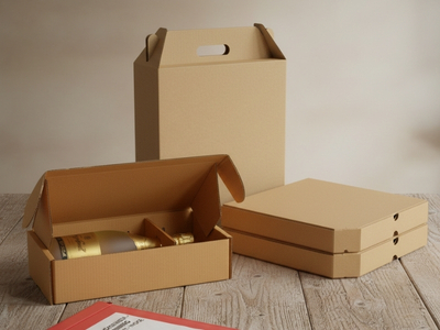 verschiedene Spezialverpackung auf einem Tisch