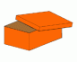 Preview: Schuhkarton Prinzessin orange/weiß 250x170x100/35 mm