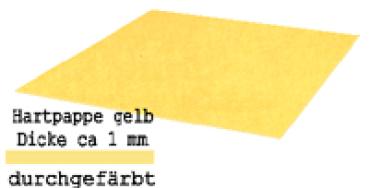 Hartpappe gelb durchgefärbt 1 mm