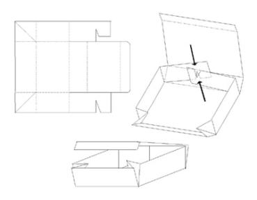 Ritzschachtel R34 - 120x100x80mm technische Zeichnung