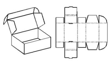Packset S Postversandkarton 225x160x92 mm technische Zeichnung