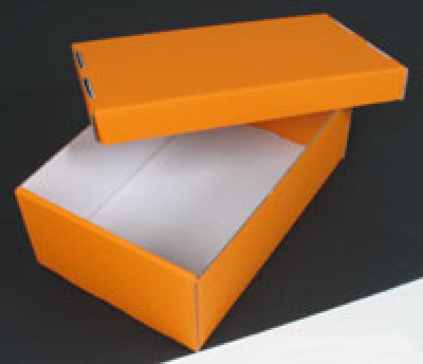 Schuhkarton Königin orange/weiß 320x205x100/35 mm