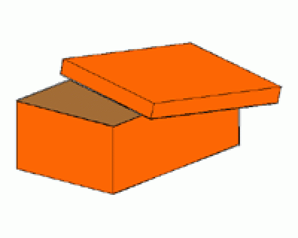 Schuhkarton Prinzessin orange/weiß 250x170x100/35 mm