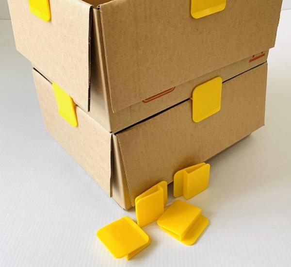 Kartonklammer Gelbi Kartonlaschenhalter