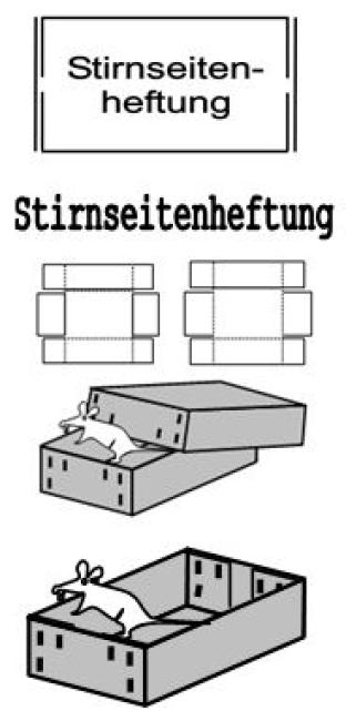 Stülpdeckelkarton aus Graupappe nach Maß Längsseitenheftung